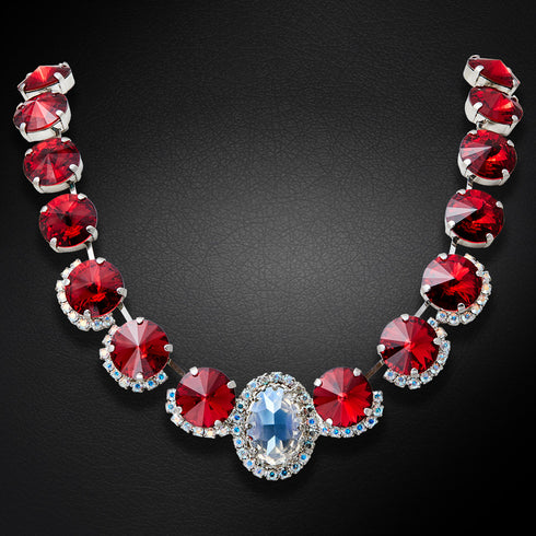 Vestuvinė vėrinys "Safyro Žavesys" su Swarovski™ kristalais